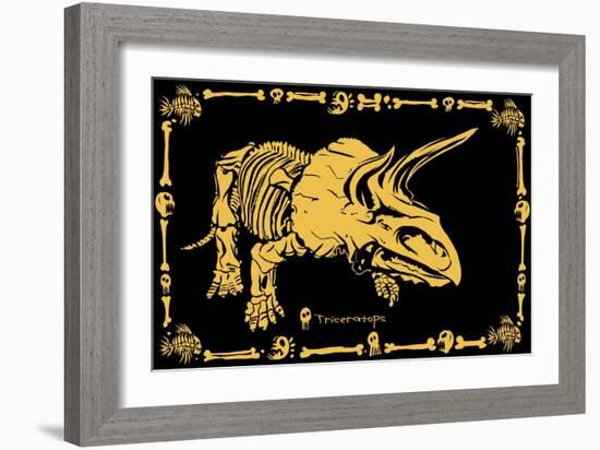 Triceratops-ALI Chris-Framed Giclee Print