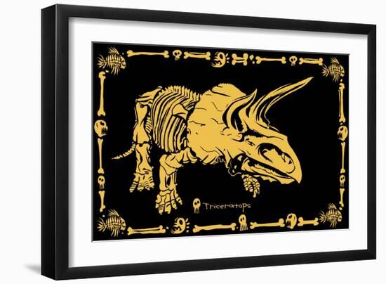 Triceratops-ALI Chris-Framed Giclee Print