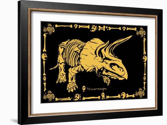 Triceratops-ALI Chris-Framed Giclee Print