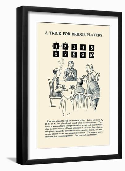 Trick For Bridge Players-null-Framed Art Print