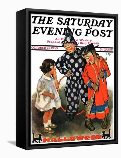 "Trick-Or-Treat," Saturday Evening Post Cover, October 25, 1930-Ellen Pyle-Framed Premier Image Canvas