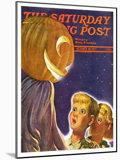 "Trick or Treaters," Saturday Evening Post Cover, October 30, 1937-Robert B. Velie-Mounted Giclee Print