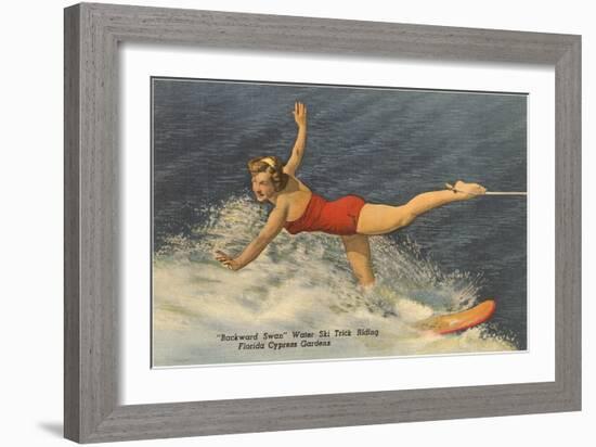 Trick Water Skier, Florida-null-Framed Art Print