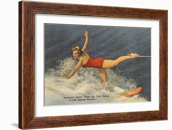 Trick Water Skier, Florida-null-Framed Art Print