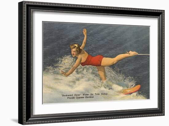 Trick Water Skier, Florida-null-Framed Art Print