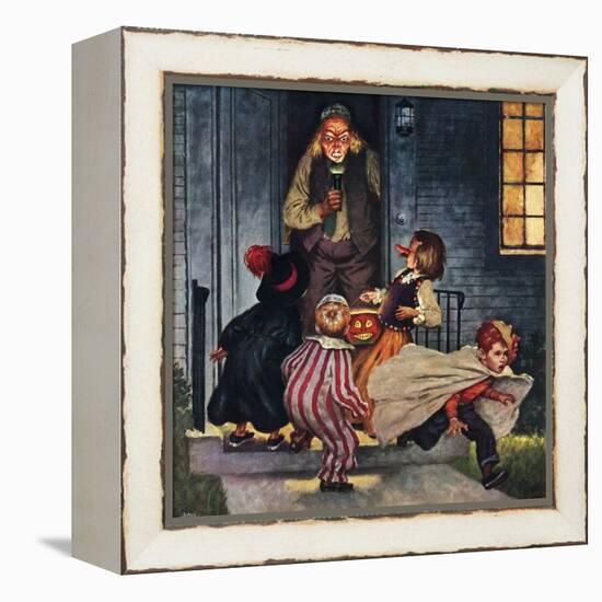 "Tricking Trick-Or-Treaters", November 3, 1951-Amos Sewell-Framed Premier Image Canvas
