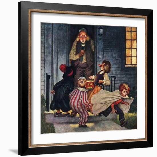 "Tricking Trick-Or-Treaters", November 3, 1951-Amos Sewell-Framed Giclee Print