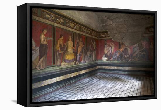 Triclinium Frescoes, Villa Dei Misteri, Pompeii, Campania, Italy-Oliviero Olivieri-Framed Premier Image Canvas