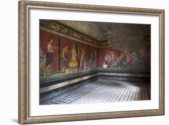 Triclinium Frescoes, Villa Dei Misteri, Pompeii, Campania, Italy-Oliviero Olivieri-Framed Photographic Print