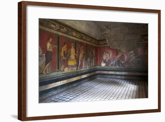 Triclinium Frescoes, Villa Dei Misteri, Pompeii, Campania, Italy-Oliviero Olivieri-Framed Photographic Print