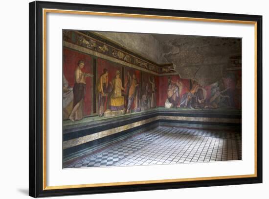 Triclinium Frescoes, Villa Dei Misteri, Pompeii, Campania, Italy-Oliviero Olivieri-Framed Photographic Print