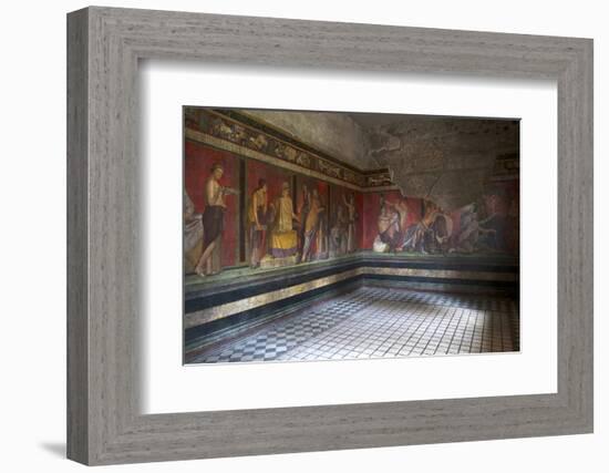 Triclinium Frescoes, Villa Dei Misteri, Pompeii, Campania, Italy-Oliviero Olivieri-Framed Photographic Print