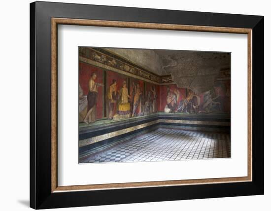 Triclinium Frescoes, Villa Dei Misteri, Pompeii, Campania, Italy-Oliviero Olivieri-Framed Photographic Print