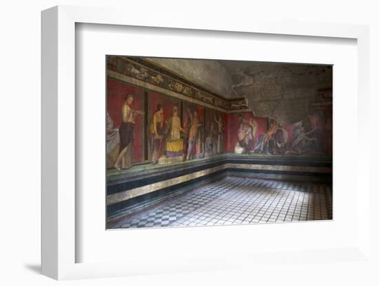 Triclinium Frescoes, Villa Dei Misteri, Pompeii, Campania, Italy-Oliviero Olivieri-Framed Photographic Print