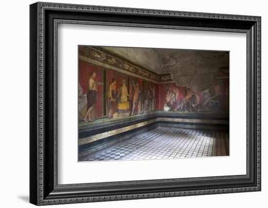 Triclinium Frescoes, Villa Dei Misteri, Pompeii, Campania, Italy-Oliviero Olivieri-Framed Photographic Print