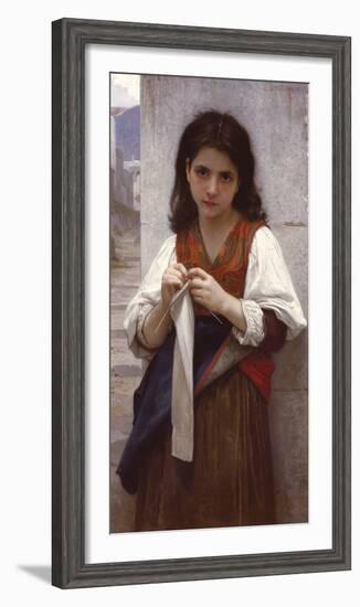 Tricoteuse-William Adolphe Bouguereau-Framed Giclee Print