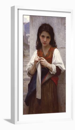 Tricoteuse-William Adolphe Bouguereau-Framed Giclee Print