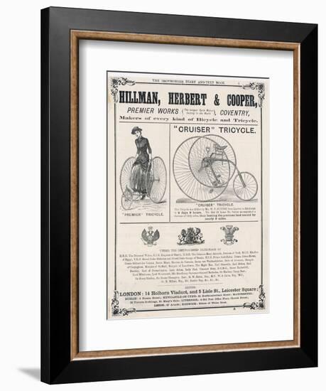 Tricycle Advertisement-null-Framed Art Print