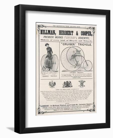 Tricycle Advertisement-null-Framed Art Print