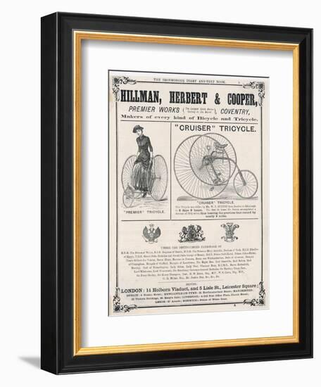 Tricycle Advertisement-null-Framed Art Print