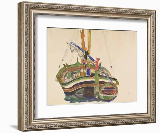 Trieste Fishing Boat, 1912-Egon Schiele-Framed Giclee Print