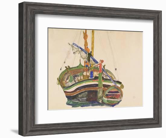 Trieste Fishing Boat, 1912-Egon Schiele-Framed Giclee Print