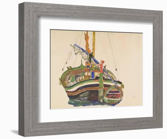 Trieste Fishing Boat, 1912-Egon Schiele-Framed Giclee Print