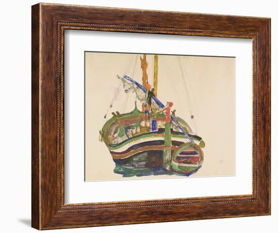 Trieste Fishing Boat, 1912-Egon Schiele-Framed Giclee Print