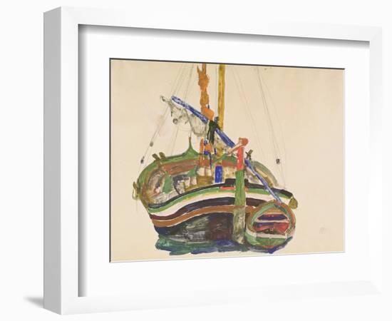 Trieste Fishing Boat, 1912-Egon Schiele-Framed Giclee Print