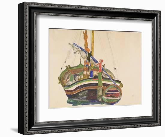 Trieste Fishing Boat, 1912-Egon Schiele-Framed Giclee Print