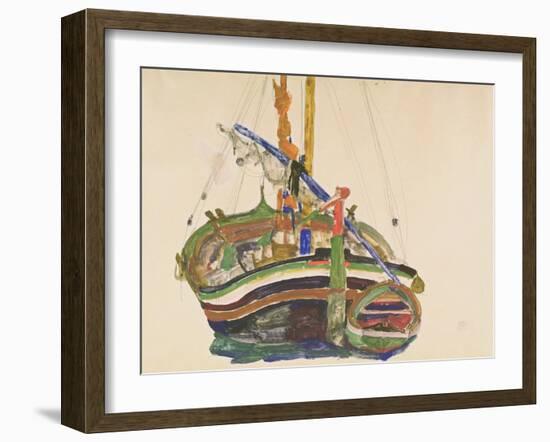 Trieste Fishing Boat, 1912-Egon Schiele-Framed Giclee Print