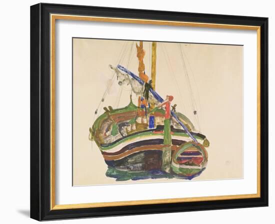 Trieste Fishing Boat, 1912-Egon Schiele-Framed Giclee Print