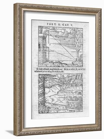 Trigonometry In Distance Measurement-Middle Temple Library-Framed Photographic Print