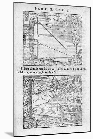 Trigonometry In Distance Measurement-Middle Temple Library-Mounted Photographic Print