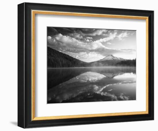 Trillium Lake, Mt Hood National Forest, Mt Hood Wilderness Area, Oregon, USA-Adam Jones-Framed Photographic Print