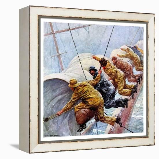 "Trim the Sails!,"March 18, 1933-Anton Otto Fischer-Framed Premier Image Canvas