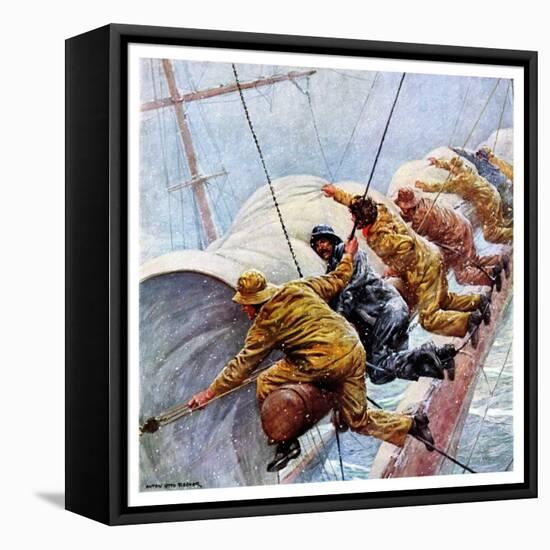 "Trim the Sails!,"March 18, 1933-Anton Otto Fischer-Framed Premier Image Canvas