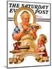 "Trimming the Pie," Saturday Evening Post Cover, November 23, 1935-Joseph Christian Leyendecker-Mounted Giclee Print