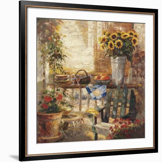 Trina's Potting Bench-null-Framed Art Print