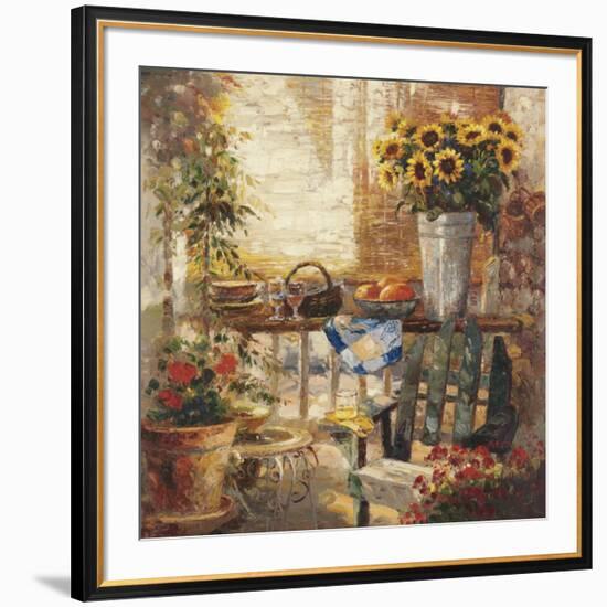 Trina's Potting Bench-null-Framed Art Print