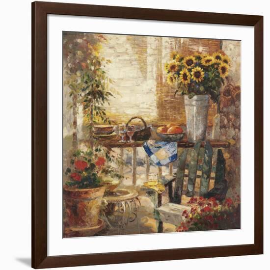 Trina's Potting Bench-null-Framed Art Print