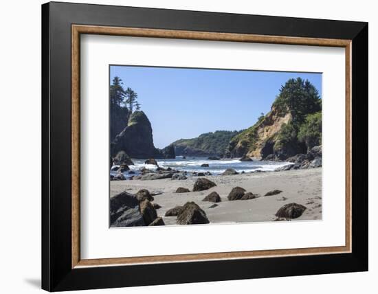 Trinidad, California. the Beach at Trinidad State Beach-Michael Qualls-Framed Photographic Print