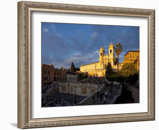 Trinita Dei Monti Church, Piazza Di Spagna, Spanish Steps, Rome, Italy, Europe-John Miller-Framed Photographic Print