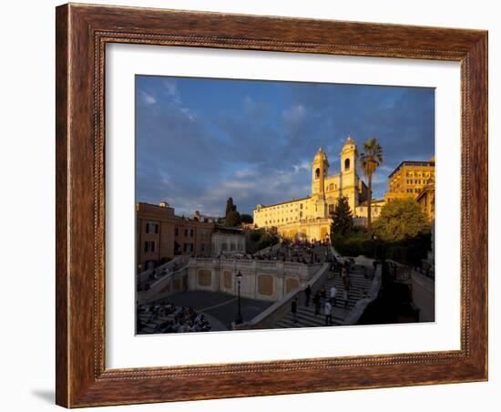 Trinita Dei Monti Church, Piazza Di Spagna, Spanish Steps, Rome, Italy, Europe-John Miller-Framed Photographic Print