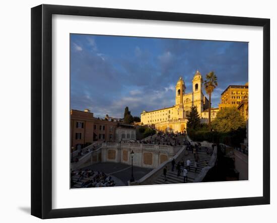 Trinita Dei Monti Church, Piazza Di Spagna, Spanish Steps, Rome, Italy, Europe-John Miller-Framed Photographic Print