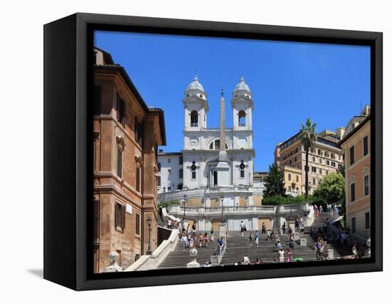 Trinita Dei Monti Church, Rome, Lazio, Italy, Europe-Vincenzo Lombardo-Framed Premier Image Canvas