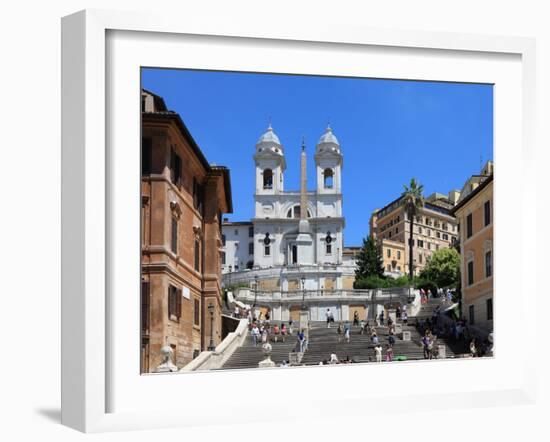 Trinita Dei Monti Church, Rome, Lazio, Italy, Europe-Vincenzo Lombardo-Framed Photographic Print