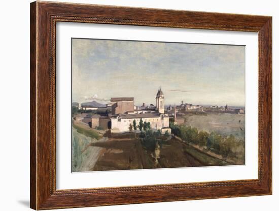 Trinita Dei Monti from the Villa Medici, C1830-1834-Jean-Baptiste-Camille Corot-Framed Giclee Print