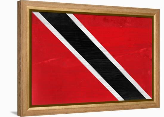 Trinitad And Tobago Flag Design with Wood Patterning - Flags of the World Series-Philippe Hugonnard-Framed Stretched Canvas