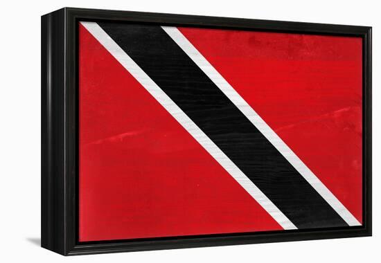 Trinitad And Tobago Flag Design with Wood Patterning - Flags of the World Series-Philippe Hugonnard-Framed Stretched Canvas